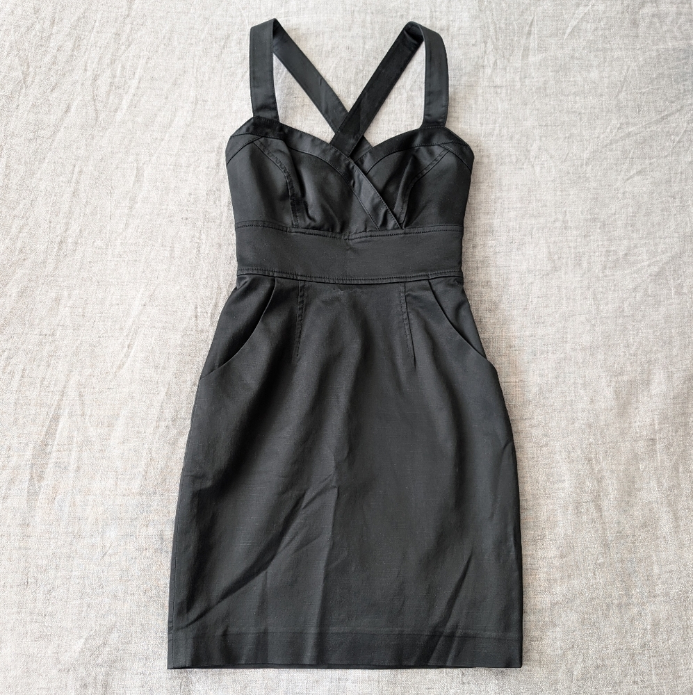 Bebe Dress w/ Convertible Straps & Pockets